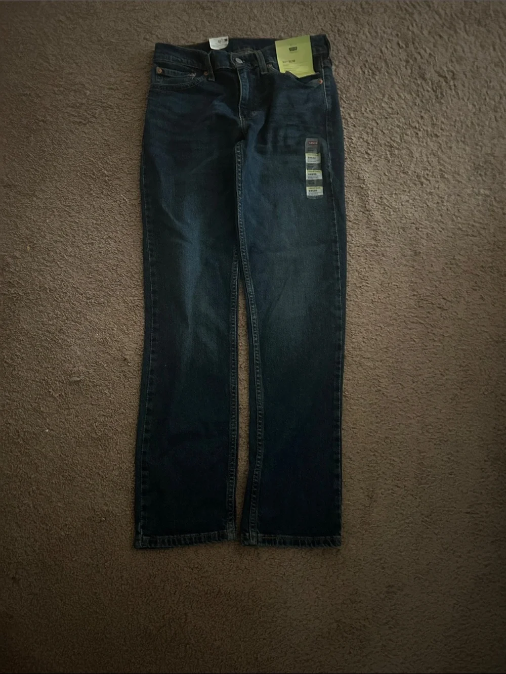 Levi's Dark Blue Denim Jeans with Yellow Size Tag